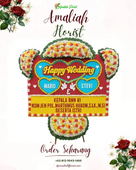 Papan Bunga Pernikahan Tegalroso